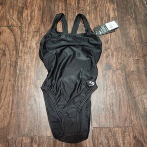 Speedo Swimsuit Womens 30 Black One Piece Pro LT Super Back Competition Swim